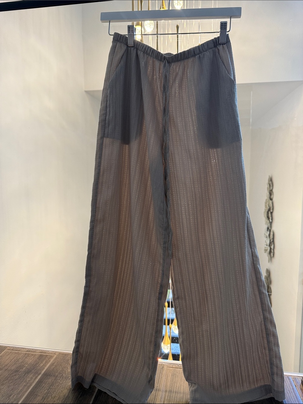 Relaxed Wide-Leg Drawstring Pants - Taupe